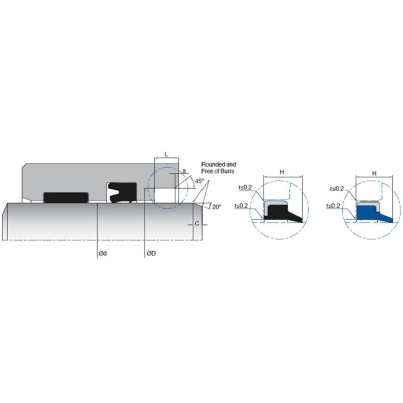 KL89 Metal Case Double Lip Wiper Seal Goede Wipper Performance Gemakkelijk te installeren
