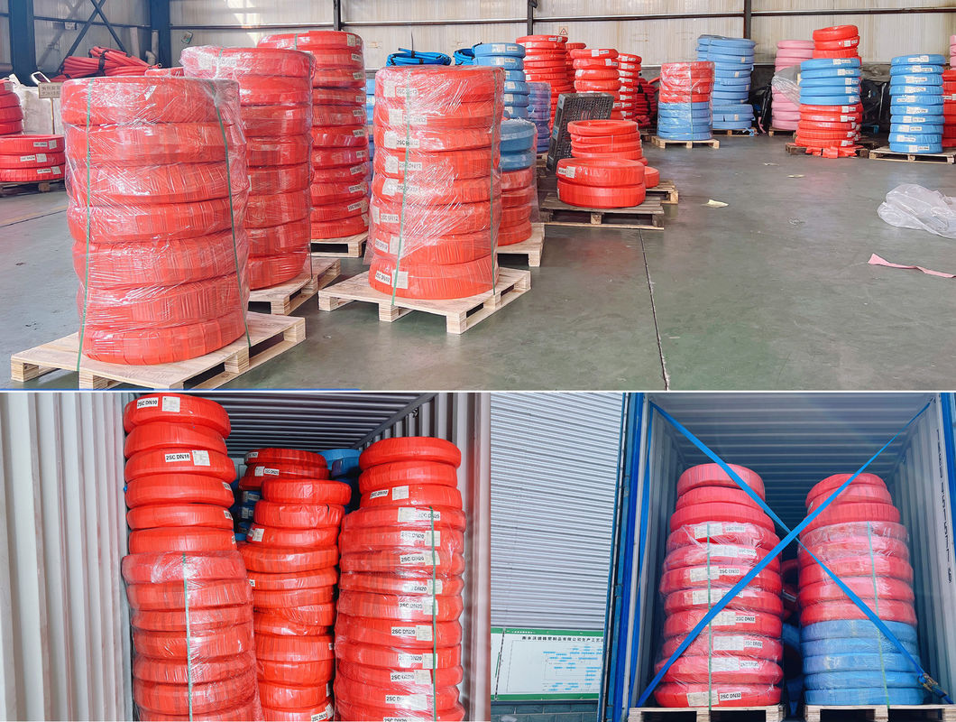 Flexible rubber tubing wire versterkte rubber slang voldoet aan SAE 100R2 en EN 853 2SN