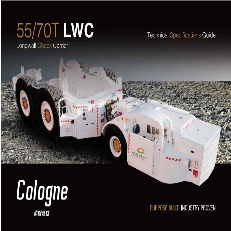 55/70T LWC Longwall Chock Carrier 10 Km/Hr 20 Km/Hr Voor ondergrondse exploitatie van steenkoolmijnen