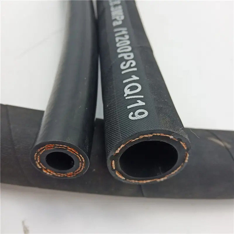 Flexible Multi-Purpose Rubber Hose Oil Return Pipe R3 R6 Fiber Braided Hydraulic Hose