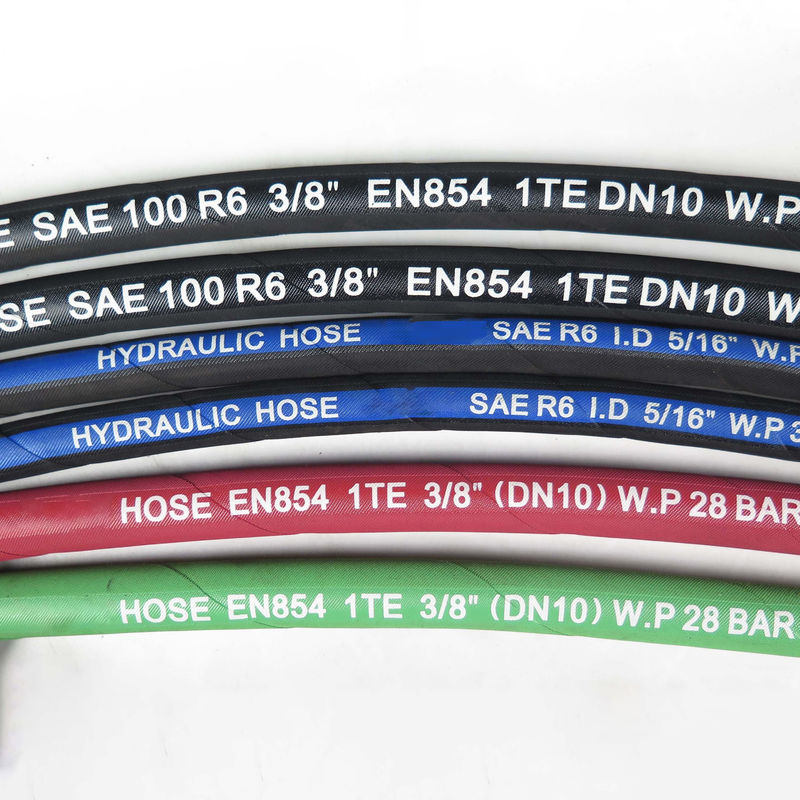 Topkwaliteit EN853 SAE 100 R6 Olie Lucht Water Hydraulische slang R6 Textiel Rubber slang