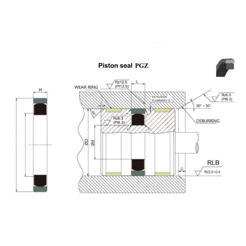 OEM Hydraulische cilinderverzegelingskit Verzegelingsassemblages voor zware machines en metallurgische apparatuur