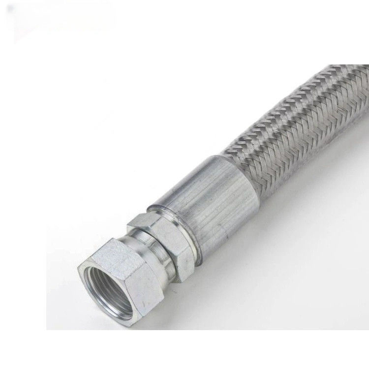 PTFE zwart zilver roestvrij staal gevlochten brandstofleiding slang statisch-vrij Racing Car Steel gevlochten brandstof slang