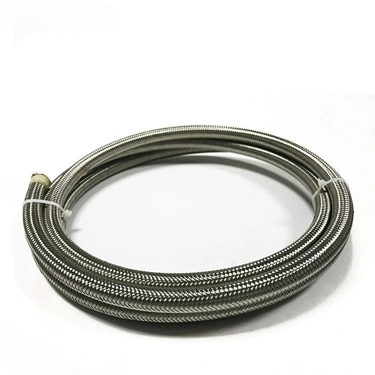 PTFE zwart zilver roestvrij staal gevlochten brandstofleiding slang statisch-vrij Racing Car Steel gevlochten brandstof slang